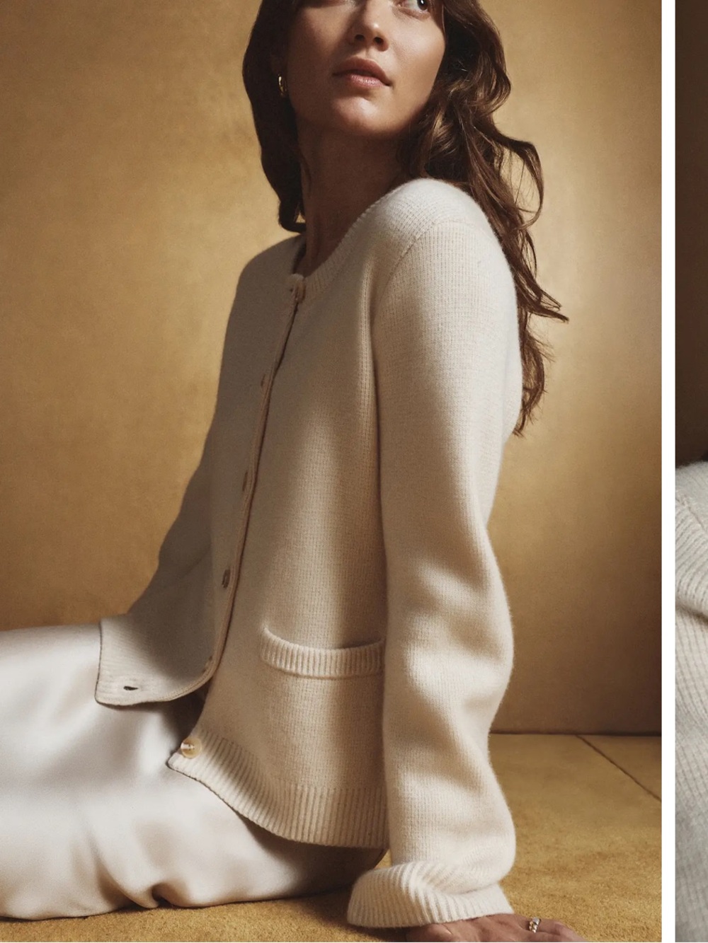 Mongolian Cashmere Structured Cardigan - Picture 7 of 7